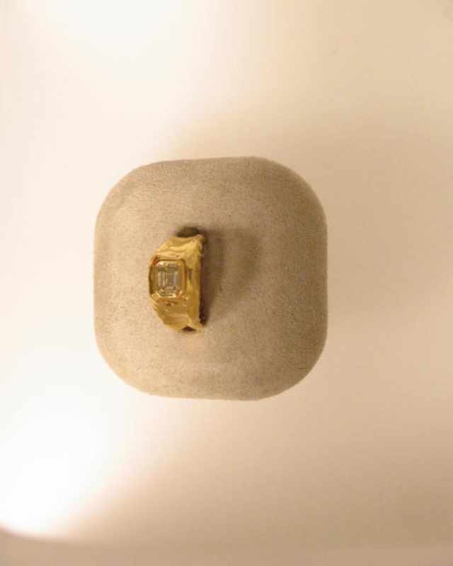 22KYG EM CUT RING YEL DI 1.0